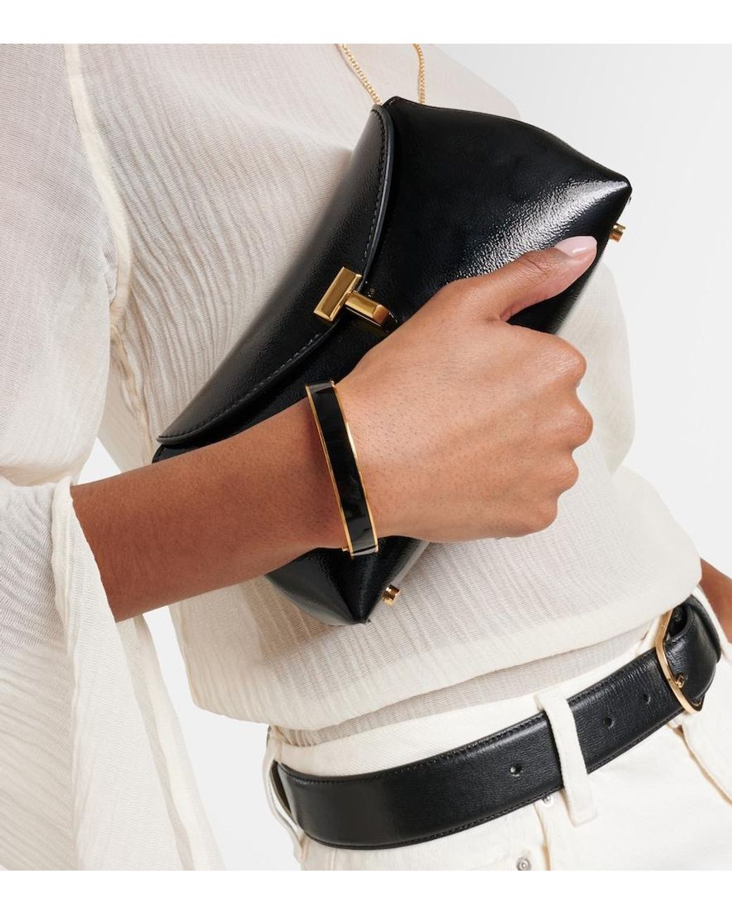 Totême  Metallic Signature Enamel-Plated Bangle