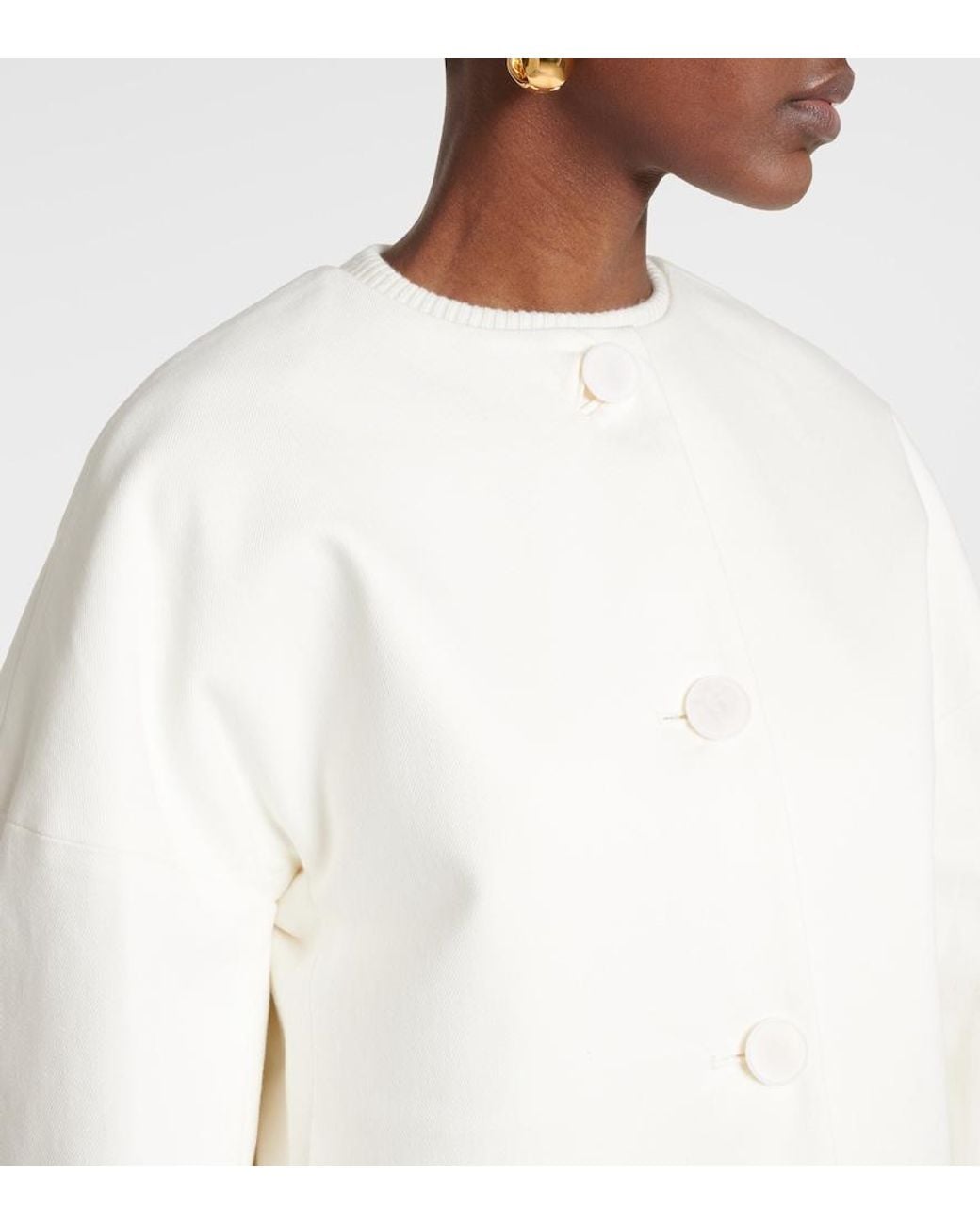 FFORME White Dev Cropped Denim Jacket