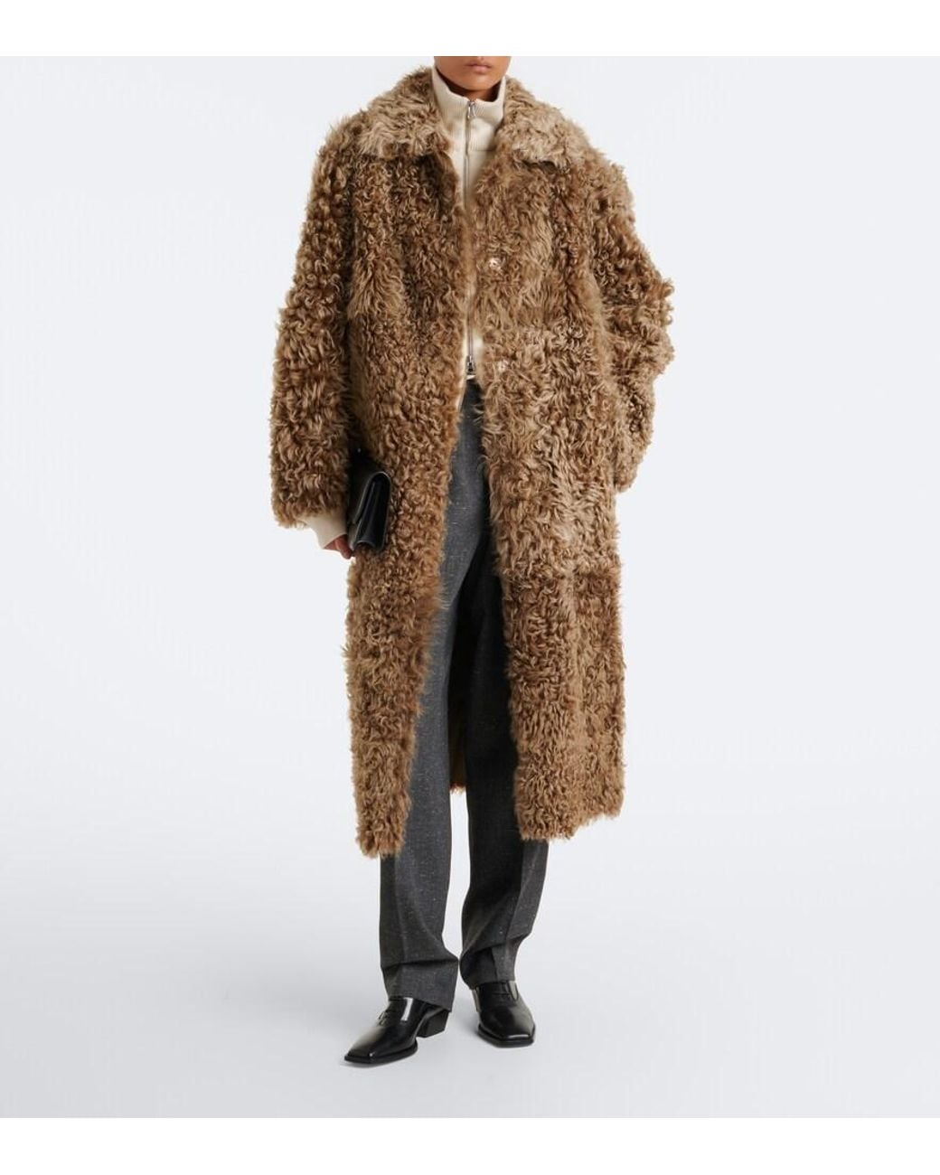 Arma Natural Cristina Reversible Shearling Coat