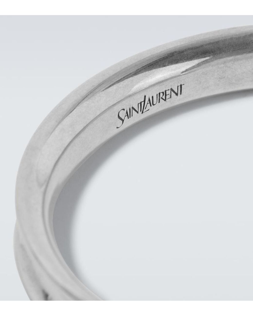 Bracelet Groove Saint Laurent pour homme en coloris White