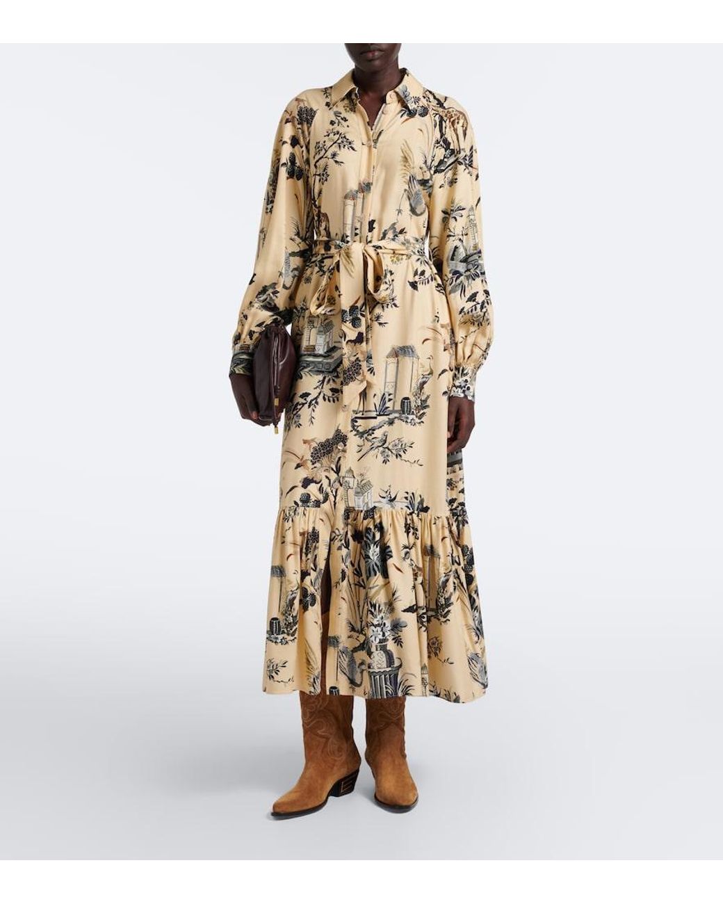 Etro Metallic Printed Maxi Dress