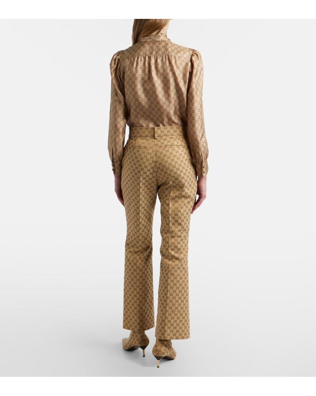 Pantaloni Flared di Gucci in Natural