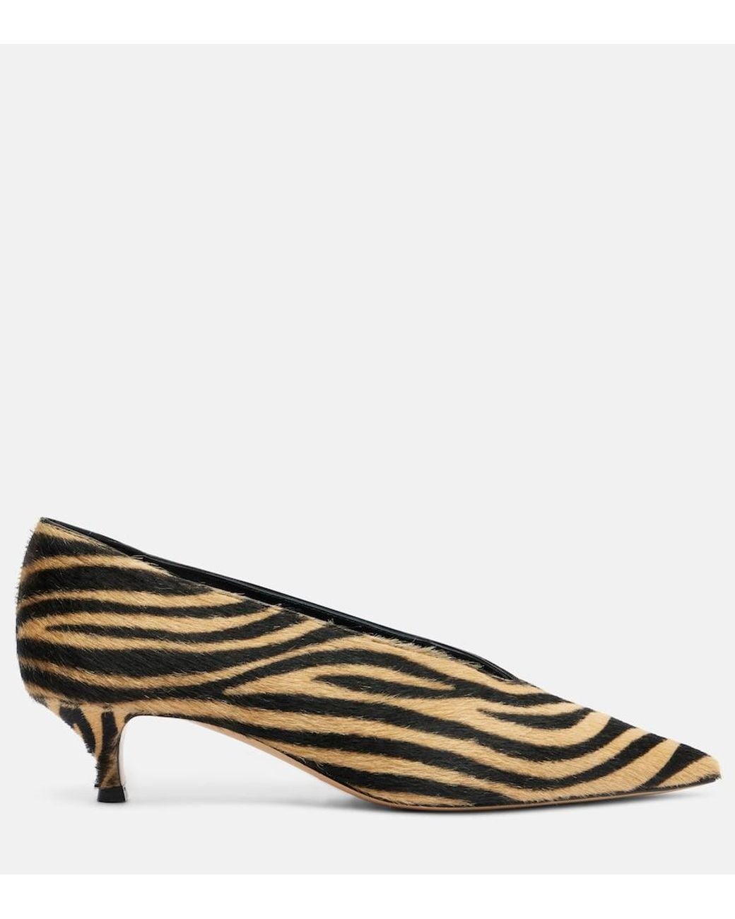 Le Monde Beryl Brown Babouche 40 Zebra-Print Calf Hair Pumps