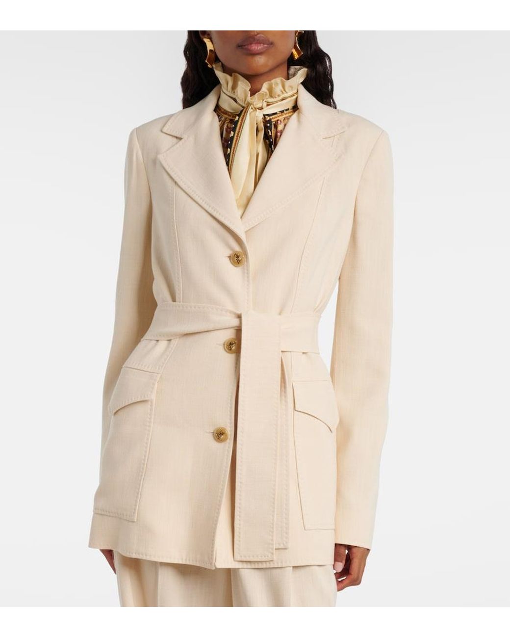 Etro Natural Safari Blazer