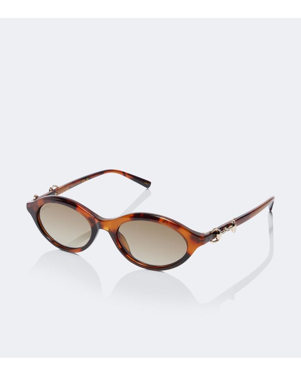 Gucci Brown Horsebit Round Sunglasses