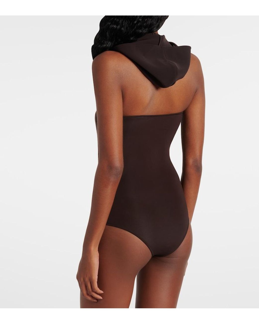 Courreges Brown Draped Bodysuit