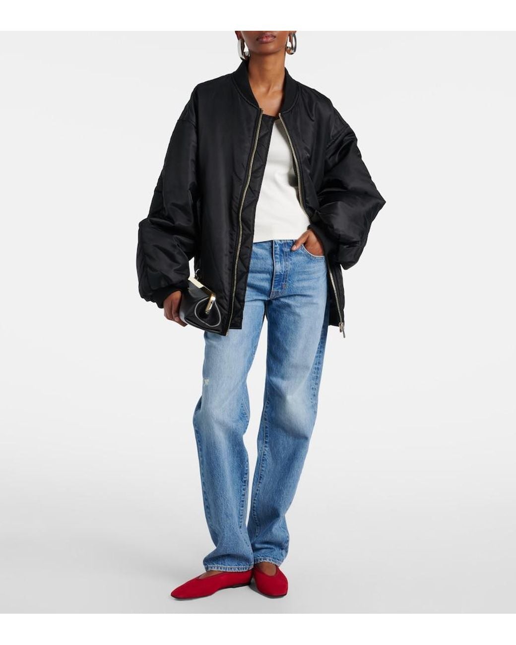 SLVRLAKE Denim Blue Sophie High-Rise Straight Jeans