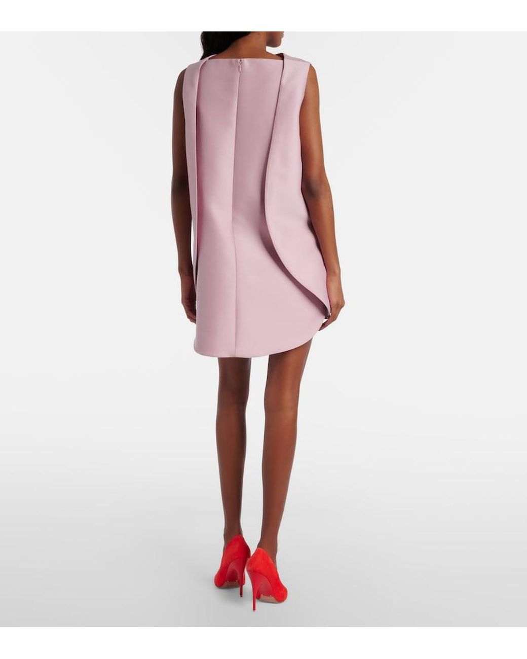 Balenciaga Pink Silk And Wool Minidress