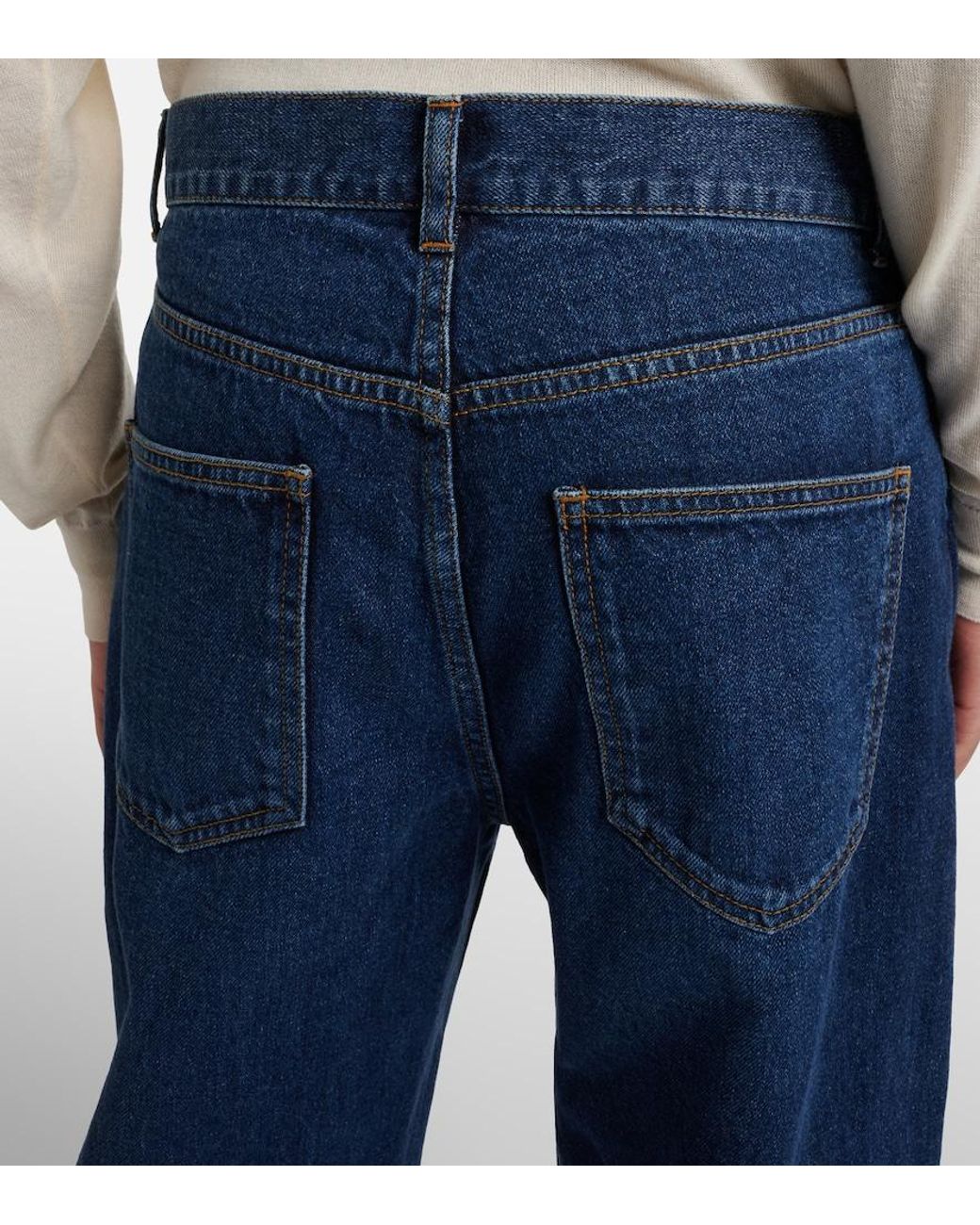 The Row Blue Finbar Wide-Leg Jeans