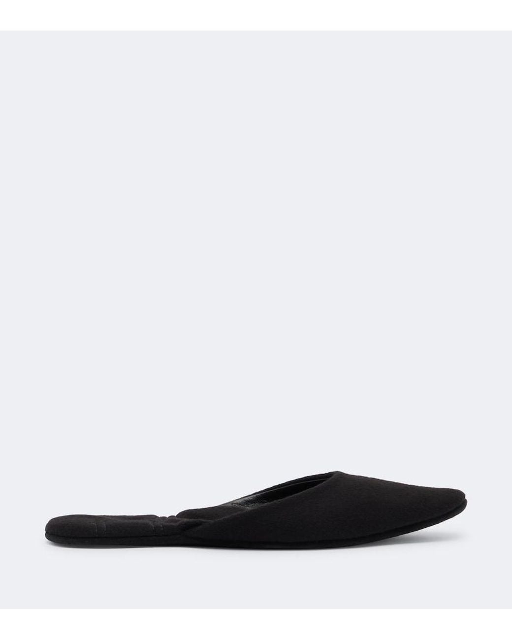 Totême Black Wool And Cashmere Mules