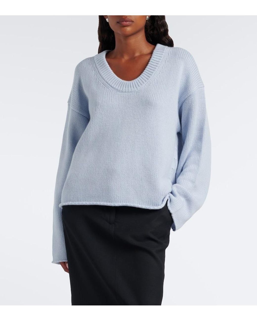 Loulou de Saison Blue Derry Cashmere Sweater