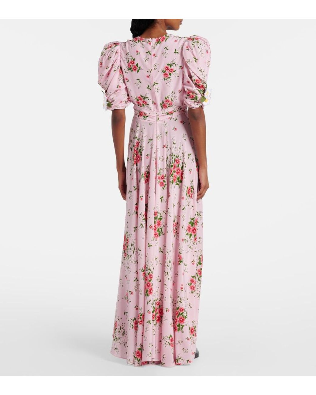 Rodarte Pink Floral Silk Cocktail Dress