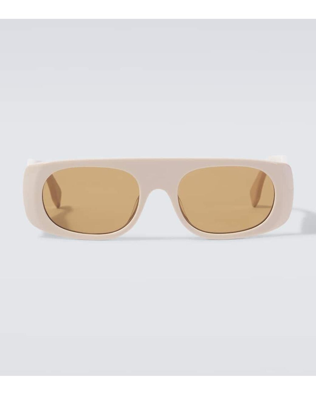 Fendi Ovale Sonnenbrille Signature in Natural für Herren