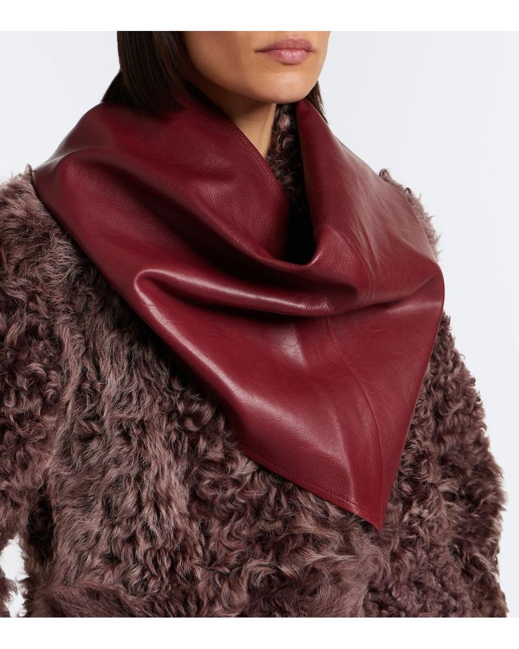 Arma Red Leather Hood
