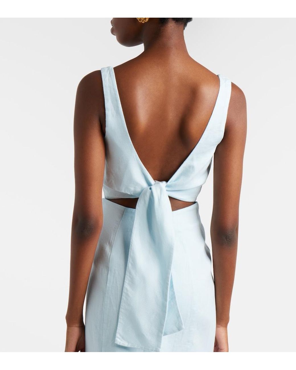 Sir White Linen Maxi Dress