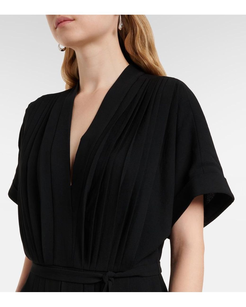 Joseph Black Sofia Plisse Jumpsuit