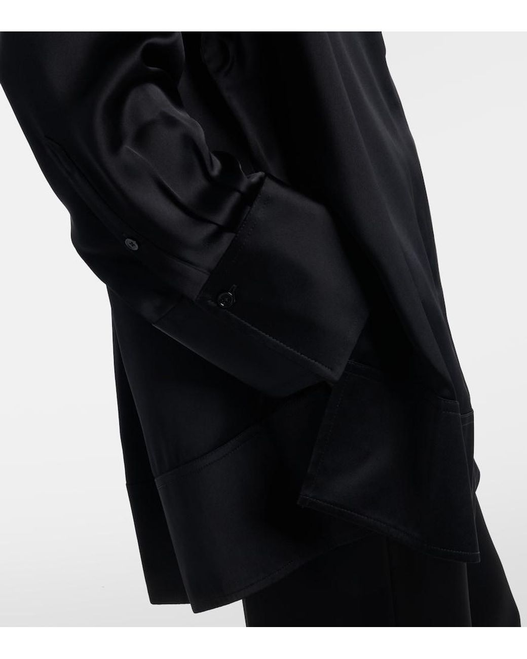 Totême  Black Satin Shirt
