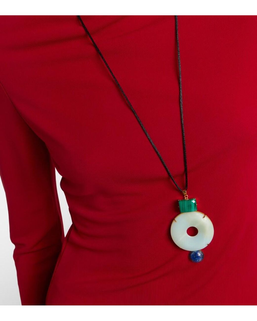 Jennifer Behr Metallic Devon Embellished Necklace