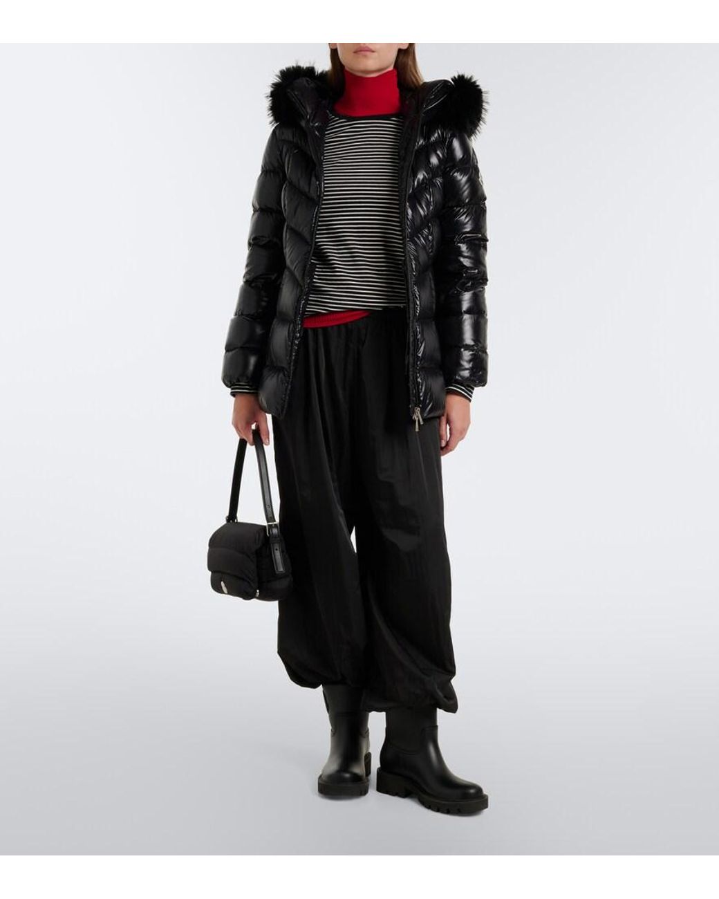 Moncler Black Fulmar Hooded Down Jacket