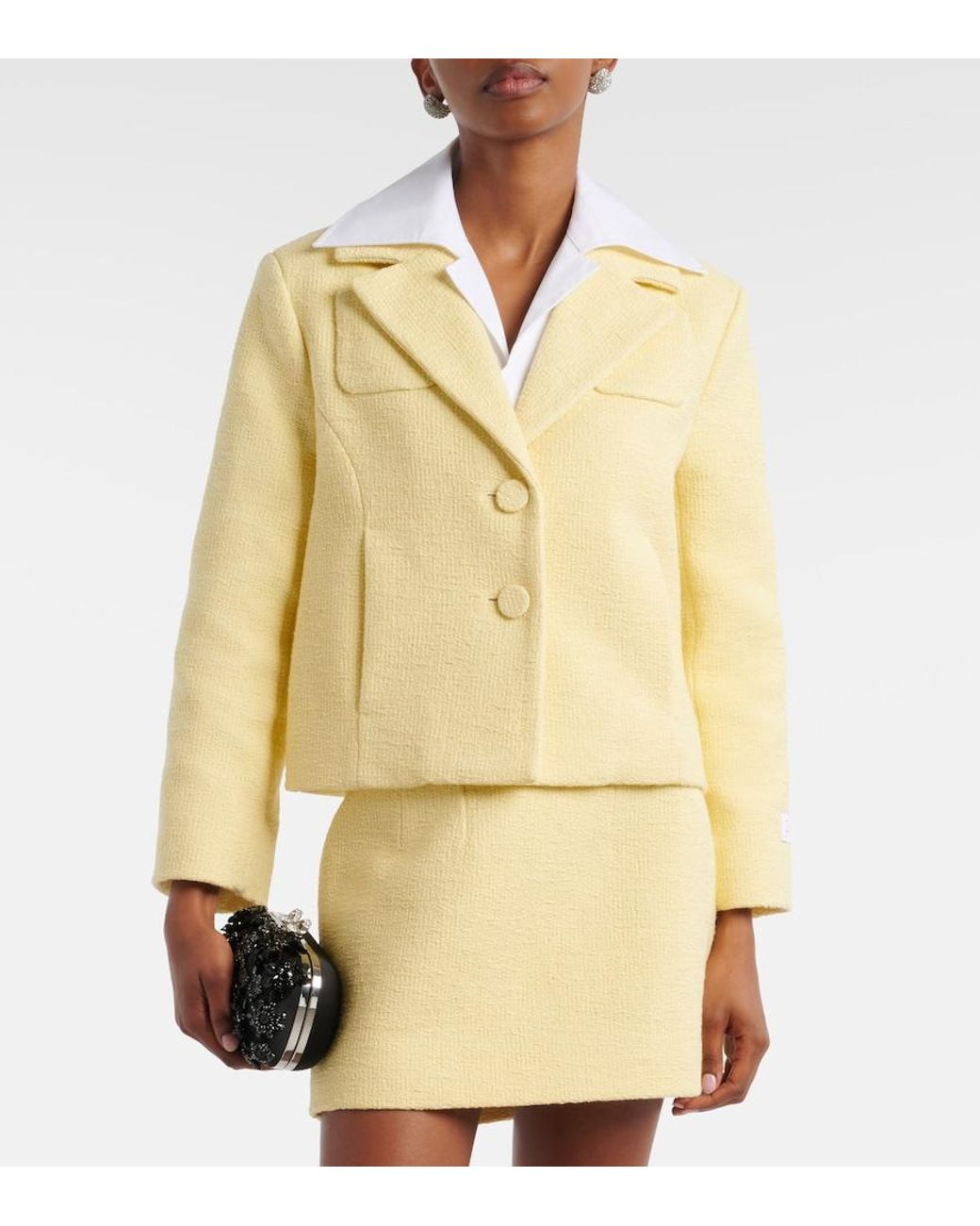 Patou Pink Cropped Cotton Jacket