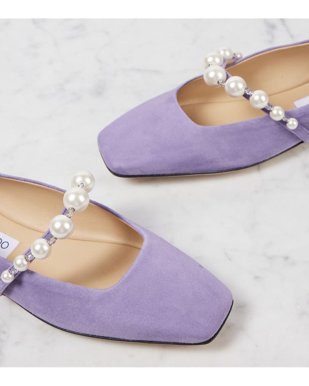Jimmy Choo Purple Ade Suede Flat