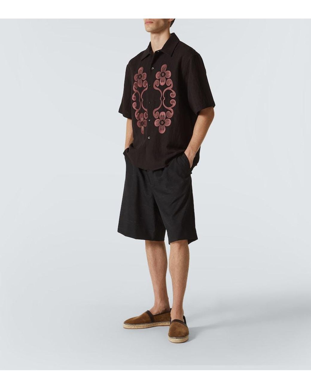 Commas Besticktes Oversize-Hemd Reflection in Black für Herren