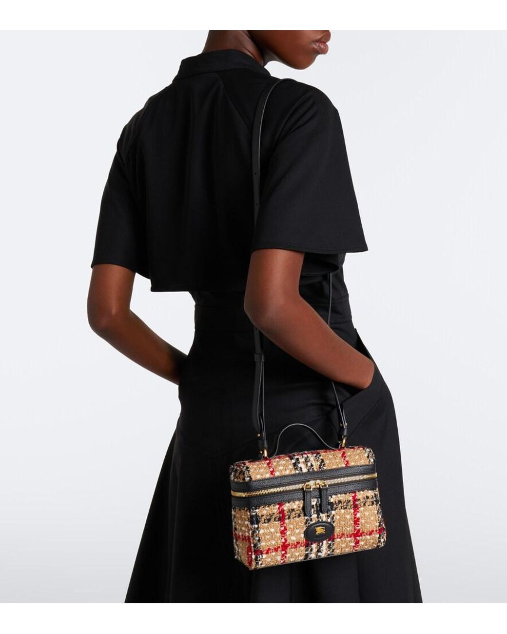 Burberry Natural Check Small Boucle Vanity Bag