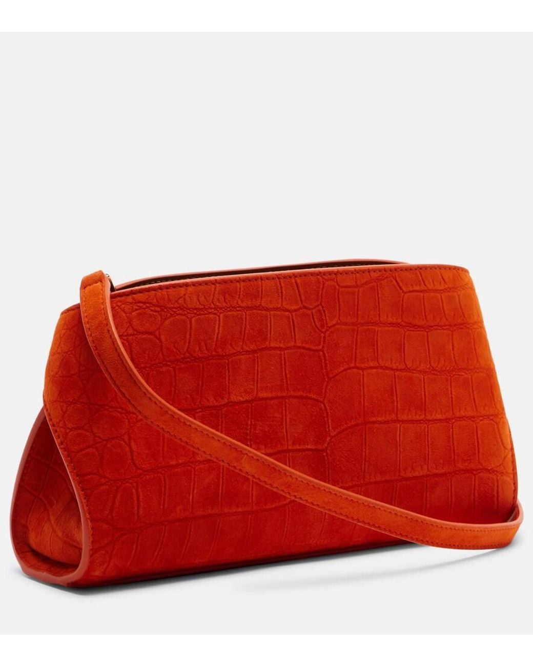 Ferragamo Red Hug Mini Suede Crossbody Bag