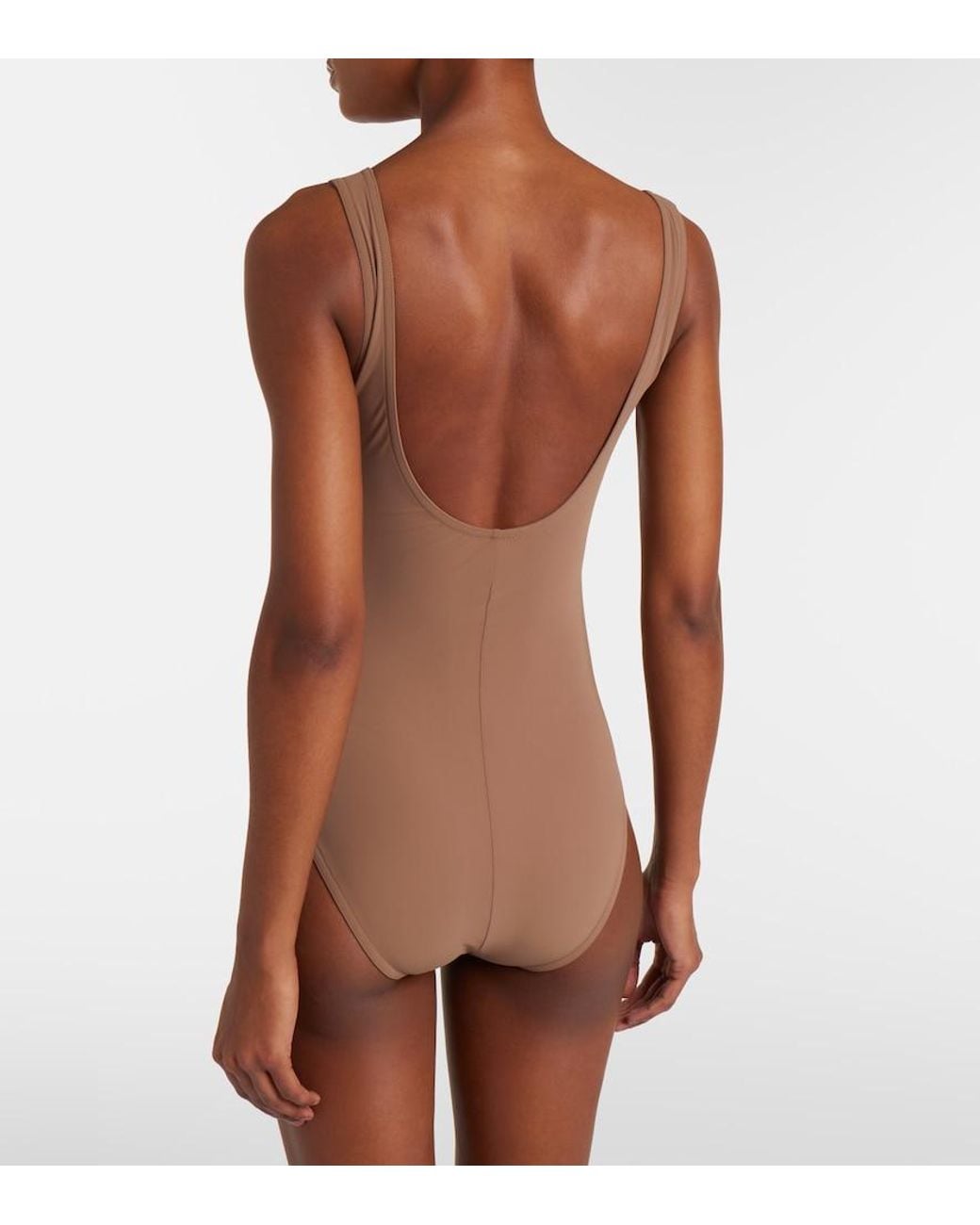 Karla Colletto Brown Smart Ruched Swimsuit