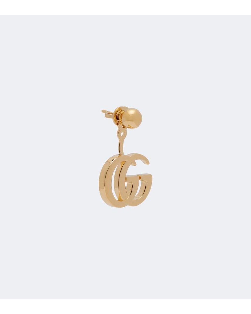 Gucci White Gg Marmont Drop Earrings