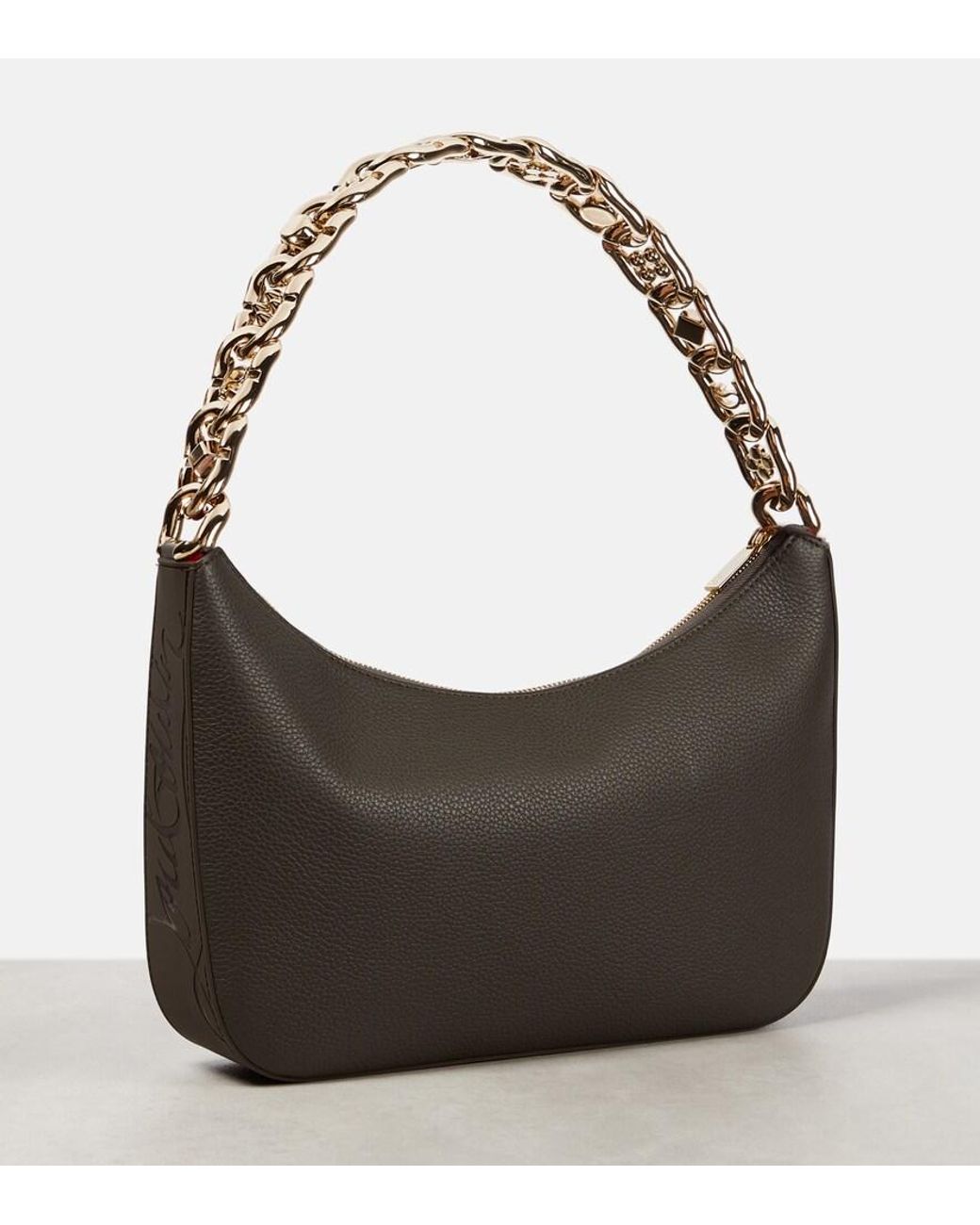 Christian Louboutin Gray Loubila Chain Large Shoulder Bag