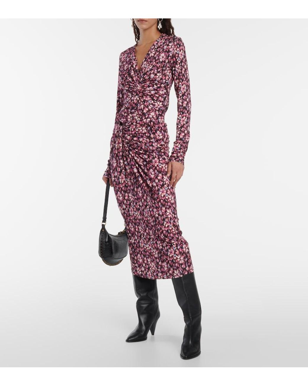 Isabel Marant Pink Lyss Ruched Jersey Top