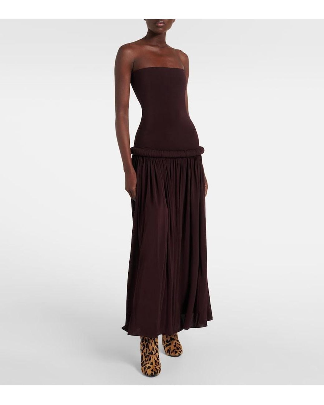 Alaïa Brown Leopard-Print Calf Hair Over-The-Knee Boots