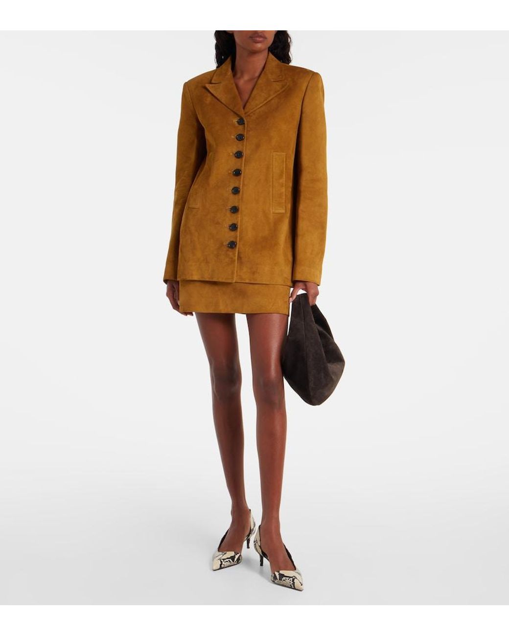 Khaite Brown Saraphina Suede Jacket
