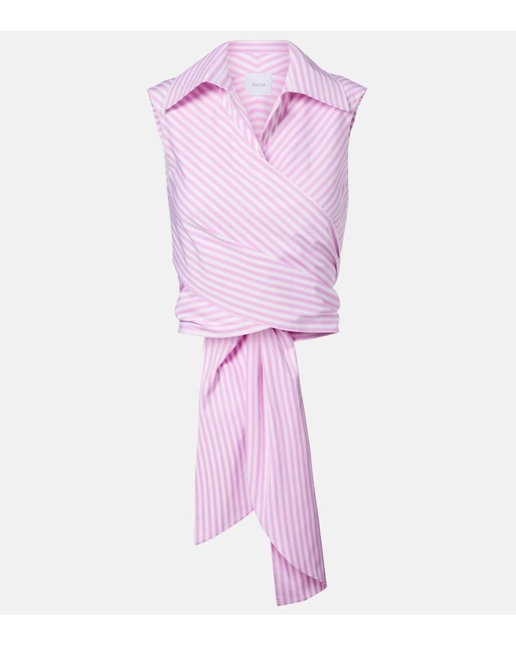 Patou Pink Striped Cotton Top