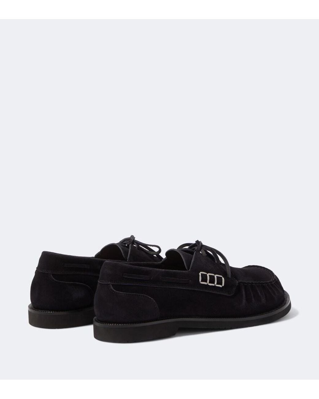 J.W. Anderson Black Suede Boat Shoes for men