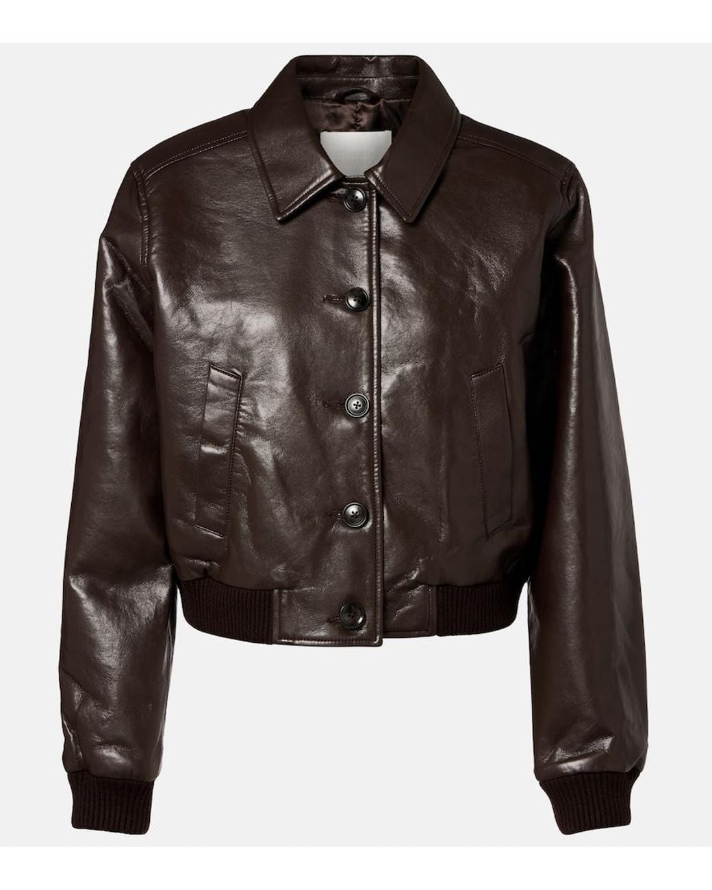 Citizens of Humanity Black Lola Leather Bomber Jacket