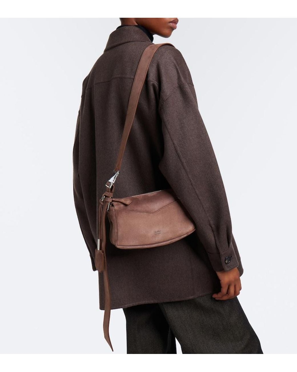 Borsa A Spalla Micro di Max Mara in Brown
