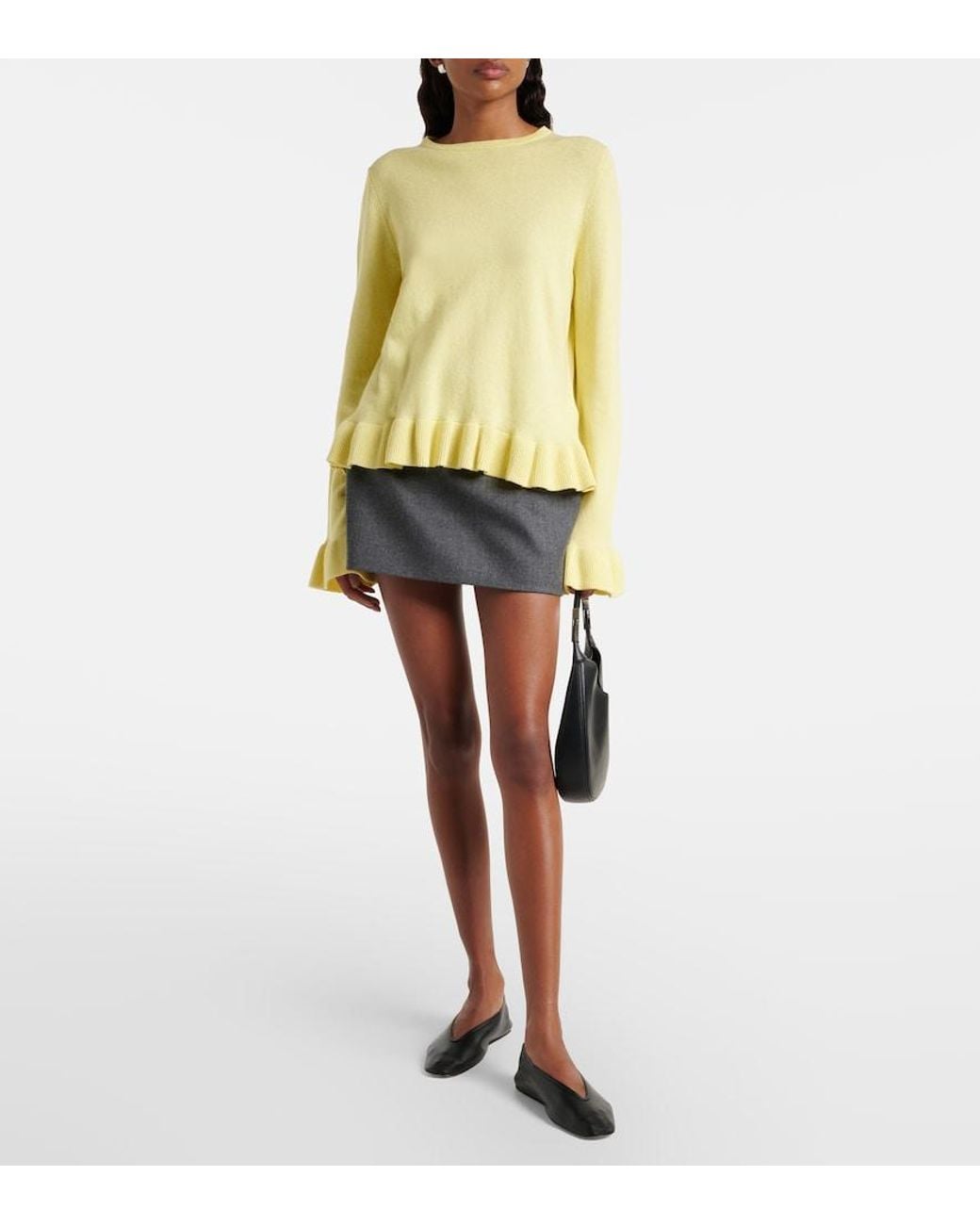 Jardin Des Orangers Yellow Cotton And Cashmere Sweater