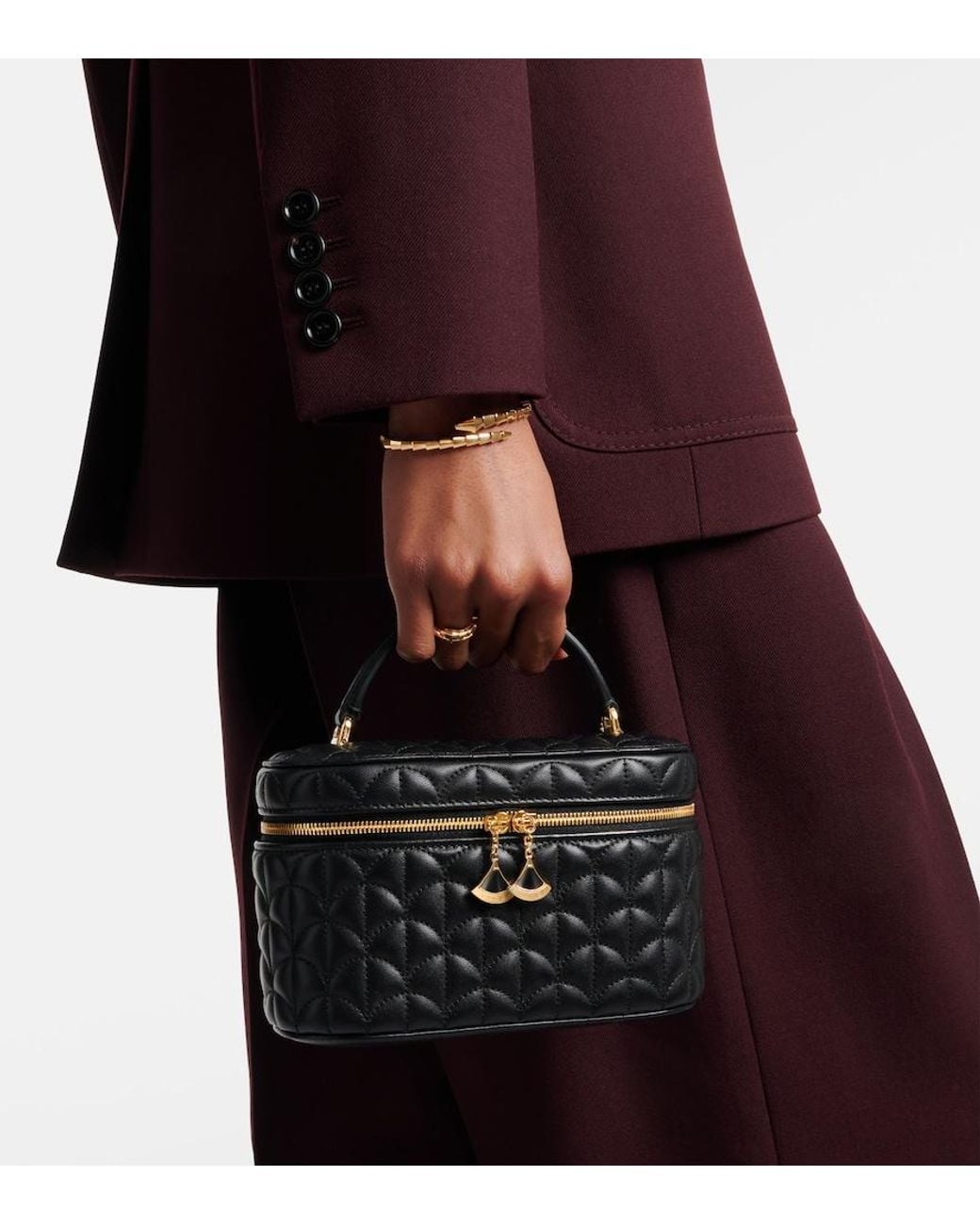 BVLGARI Black Divas' Dream Small Leather Vanity Bag