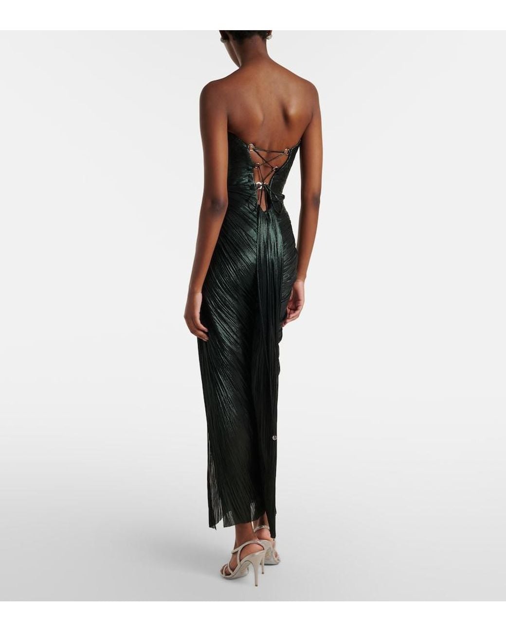 Maria Lucia Hohan Black Amisha Tulle Bustier Gown