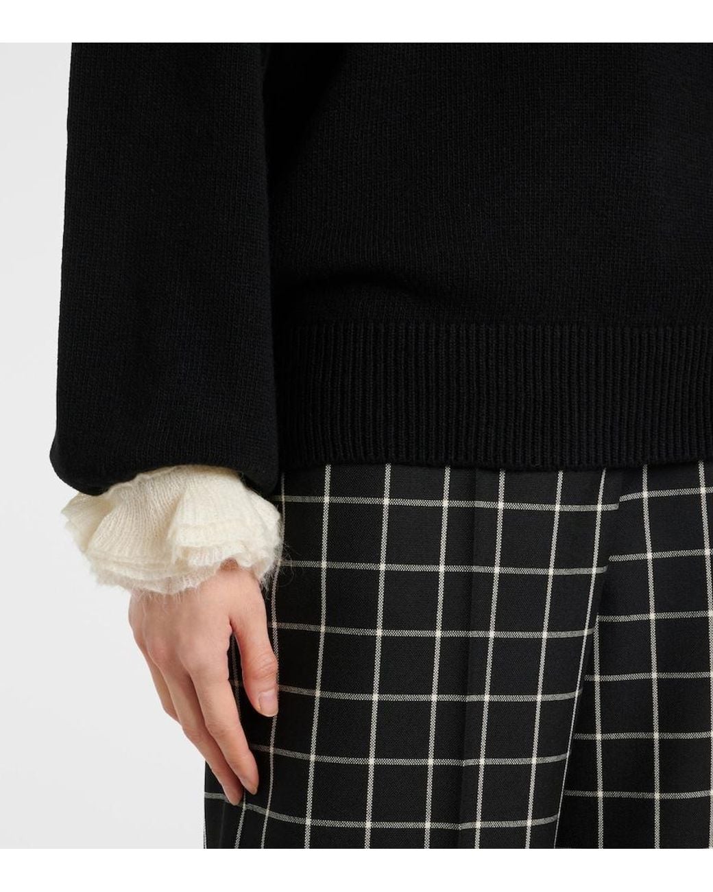 Valentino Black Virgin Wool Sweater