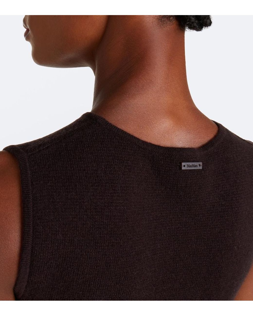 Max Mara Black Wool And Cashmere Sweater Vest