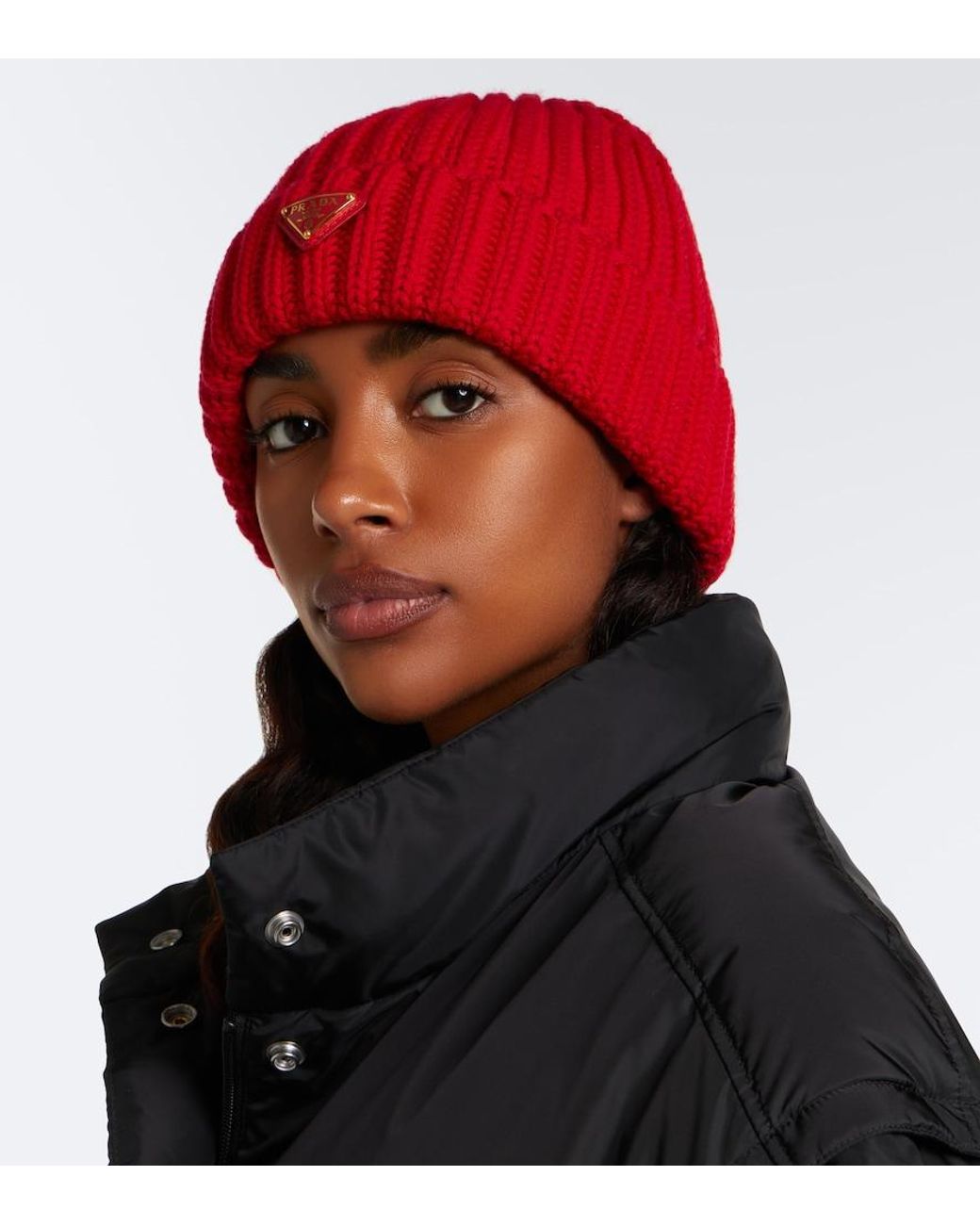 Prada Red Muetze Aus Schurwolle