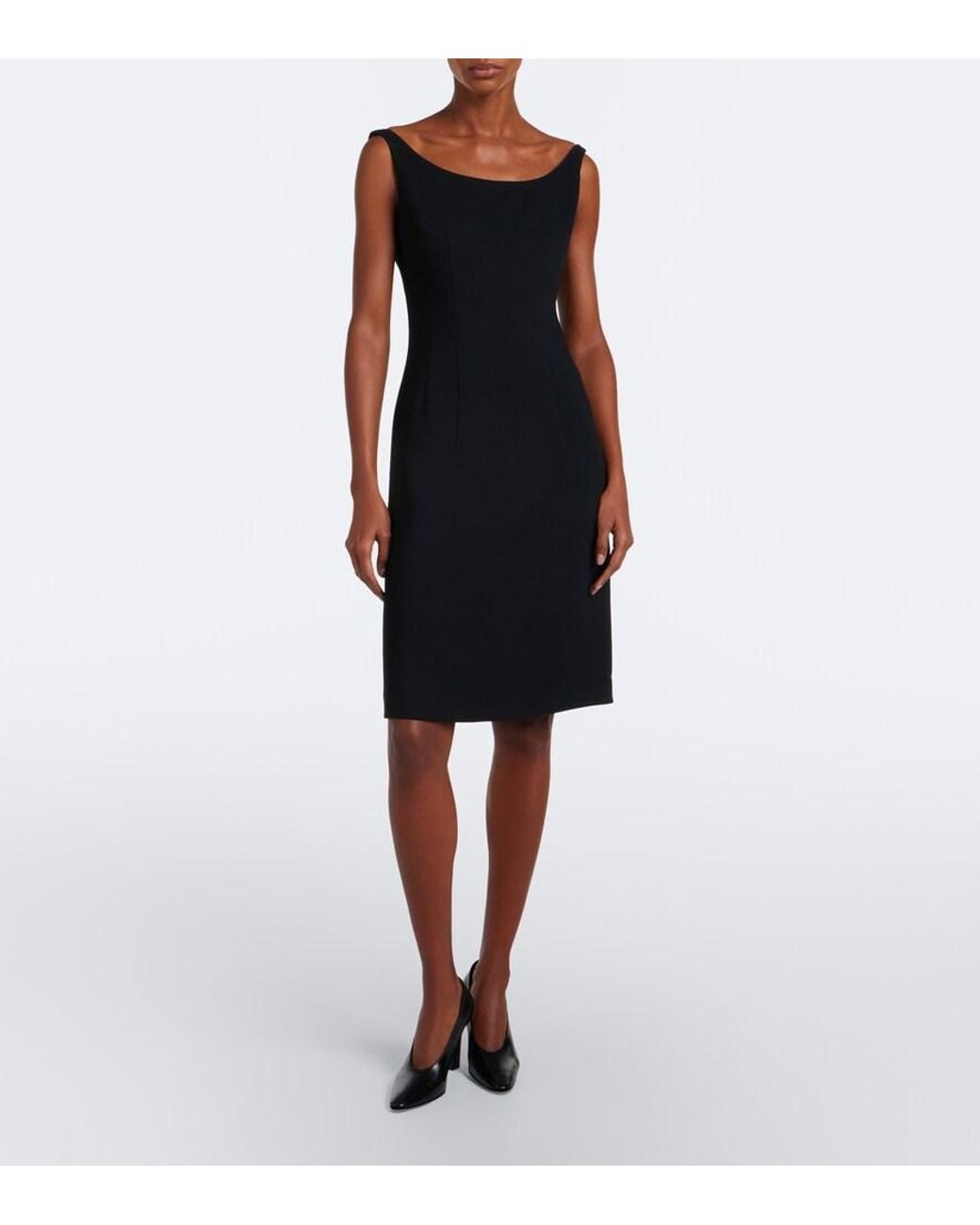 The Row Black Arie Crepe Cady Minidress