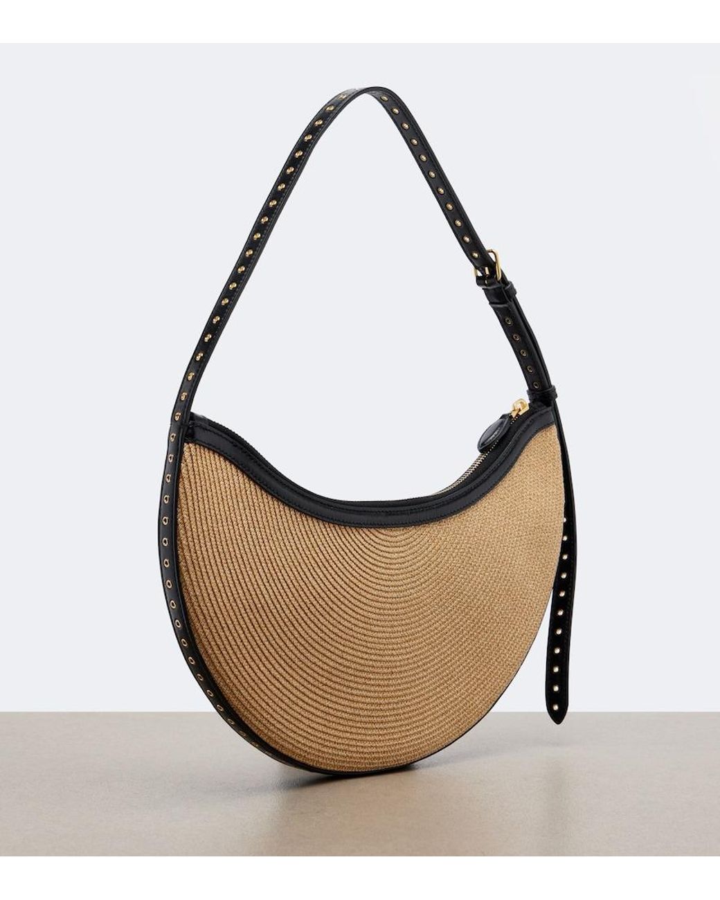 Alaïa Natural One Piece Demi Lune Small Shoulder Bag