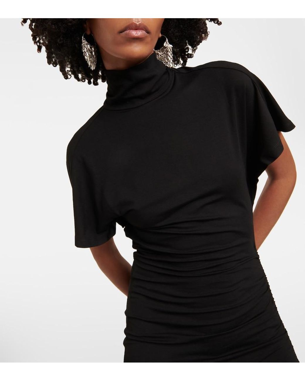 Isabel Marant Black Lya Turtleneck Minidress