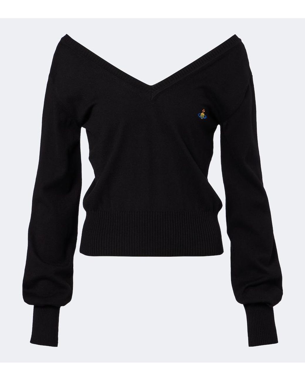 Vivienne Westwood Black Beatrice Cotton And Cashmere Sweater