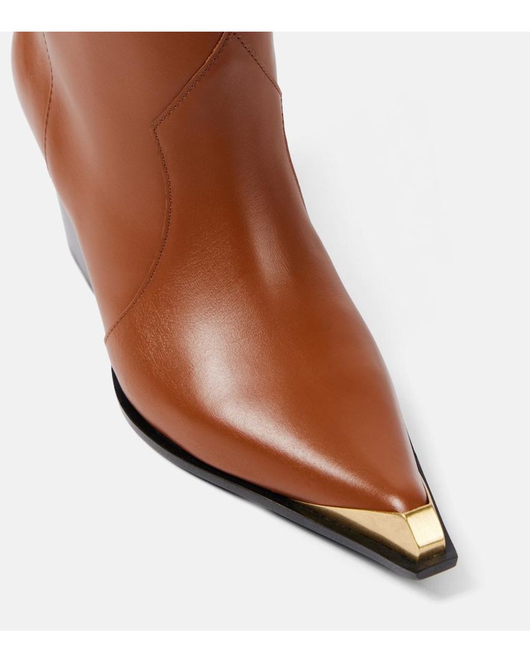 Etro Brown Leather Cowboy Boots