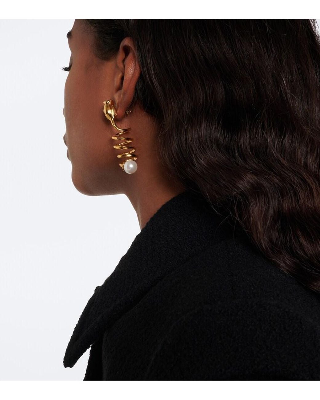 Chloé White Tulip Drop Earrings